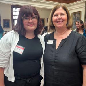 Paris Shaw from MECHS and Girls State director Lori Swan