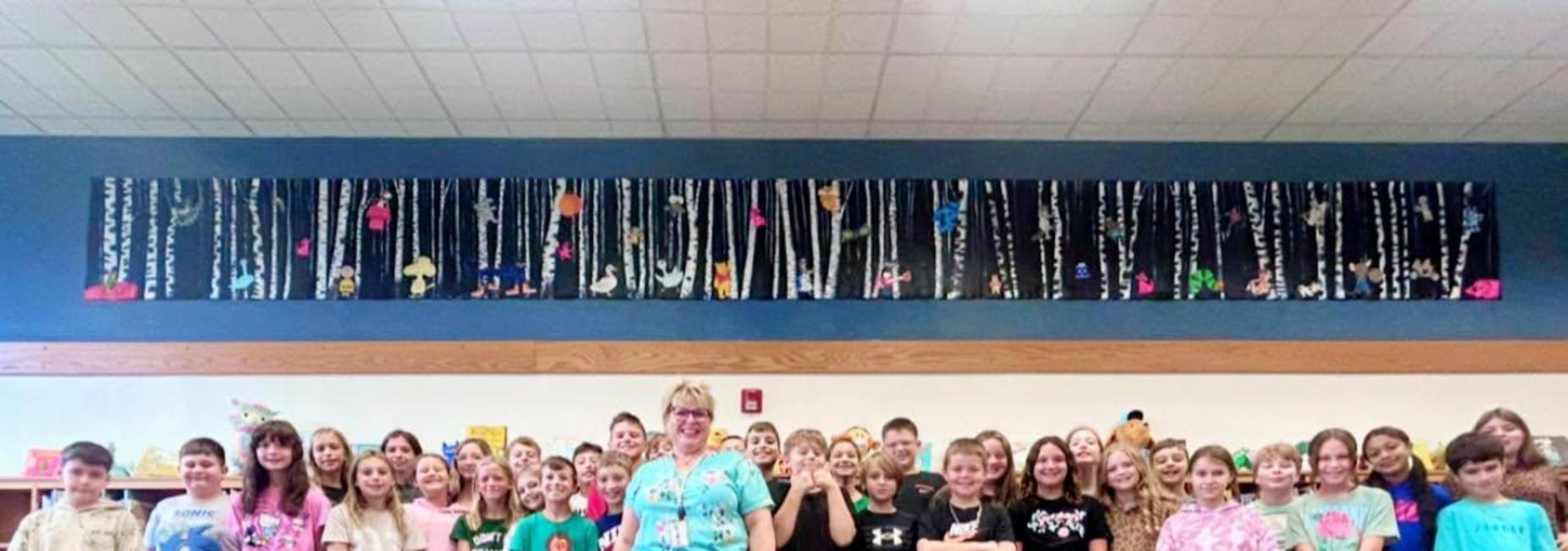 WHE Library Mural