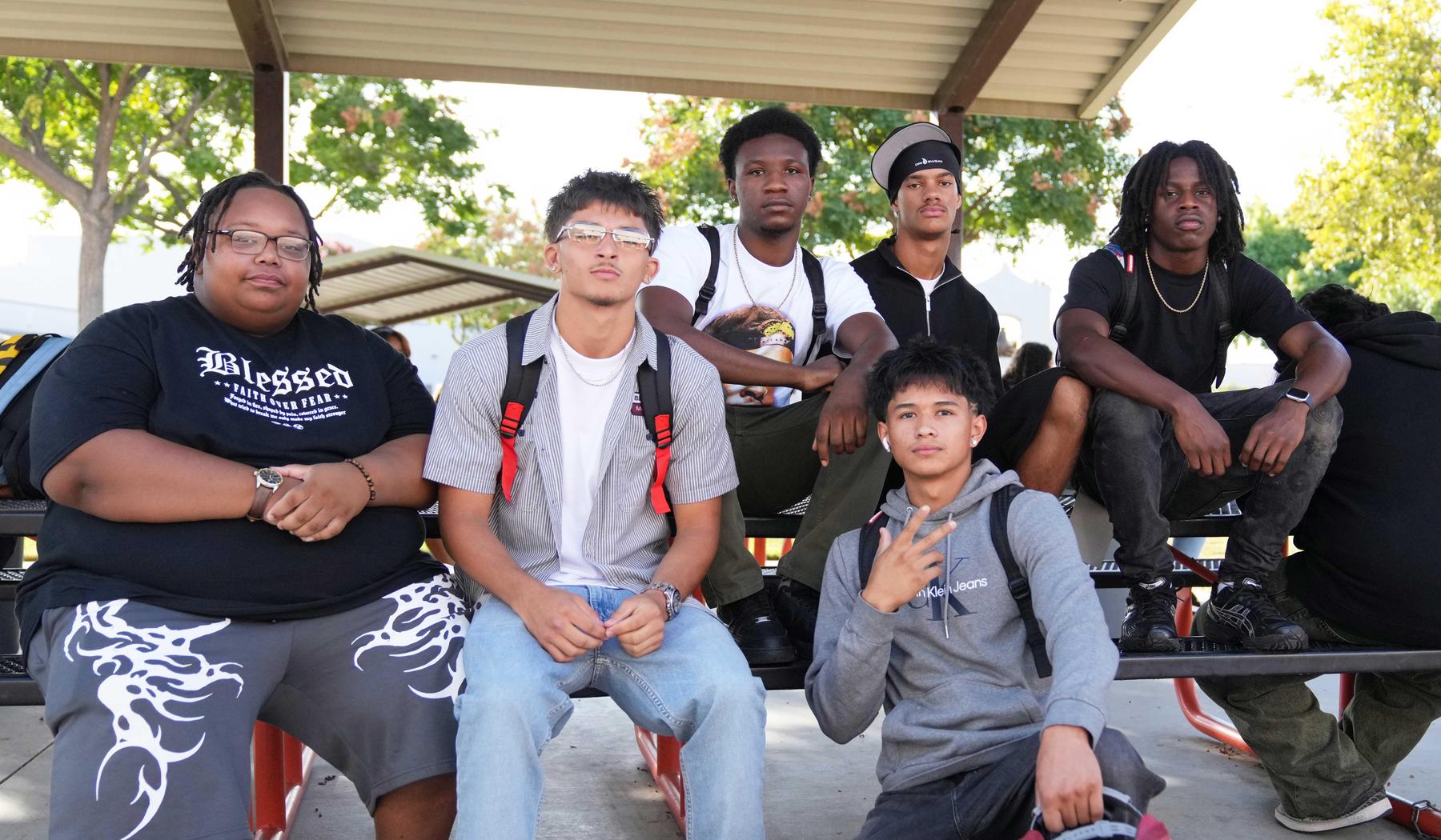 Group of high school boys