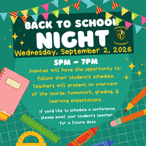 BACK TO SCHOOL NIGHT ENG