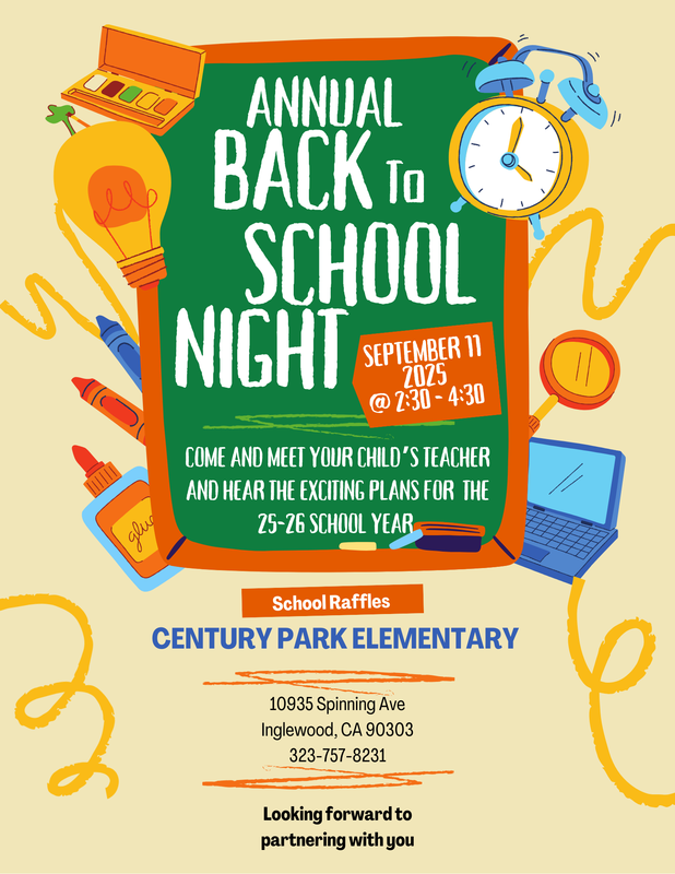Back To School Night Flyer English