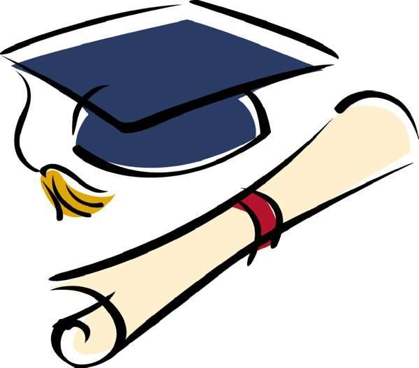 graduation cap and diploma