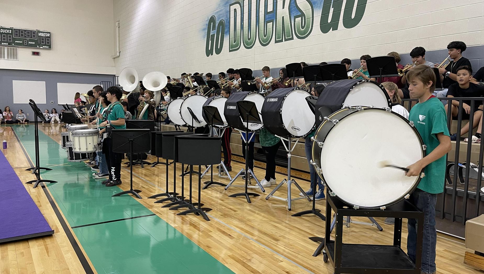TMS Band Playing at our Pep Rally