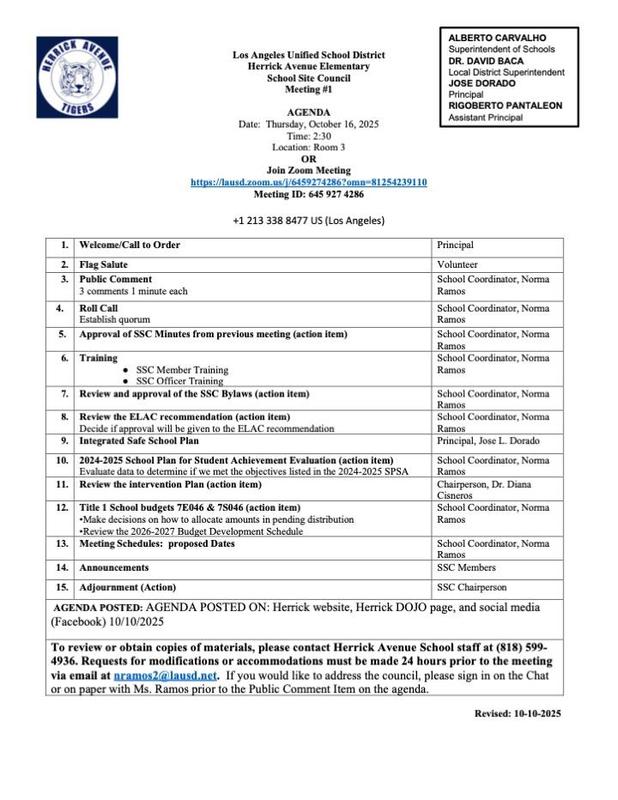 Agenda