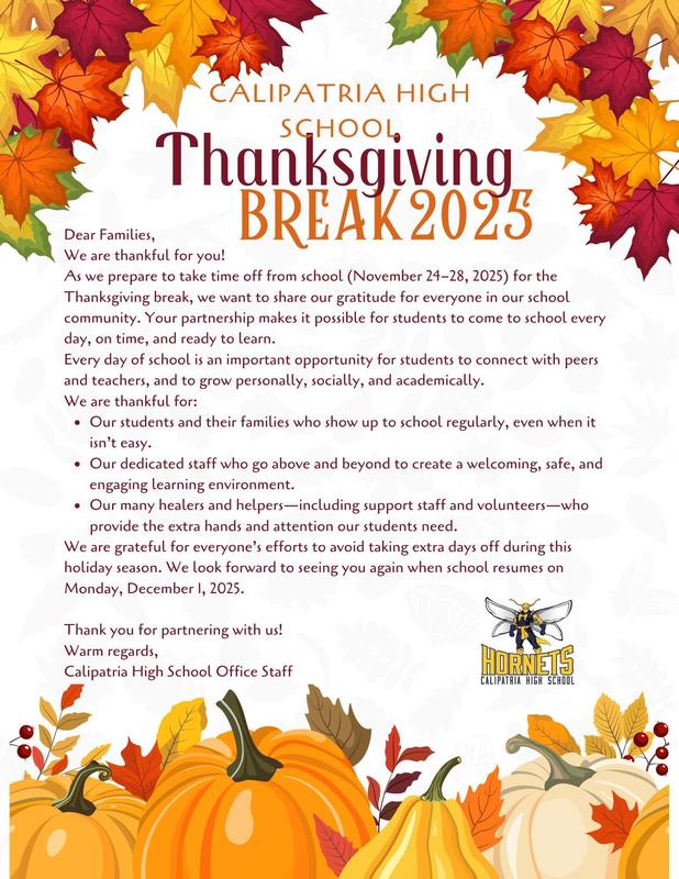 Thanksgiving Break Featured Photo