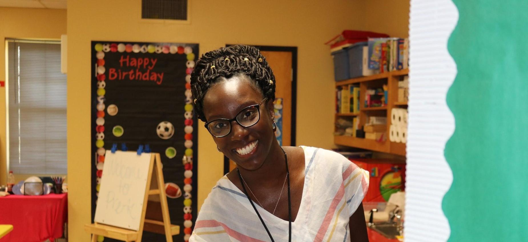 teacher on first day of school