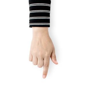 finger pointing down