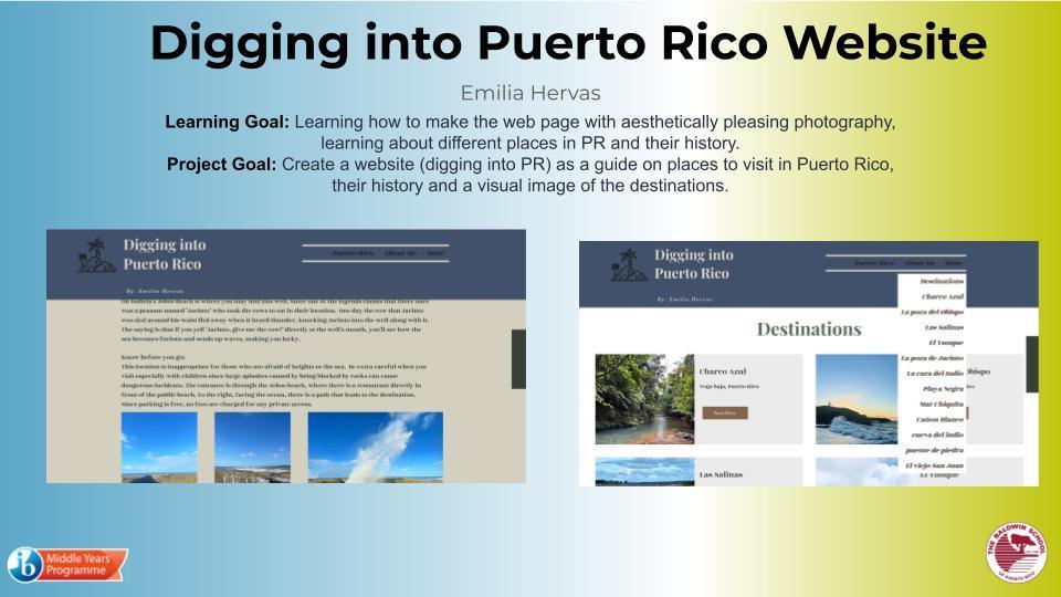 Emilia Hervas - Digging into Puerto Rico Website