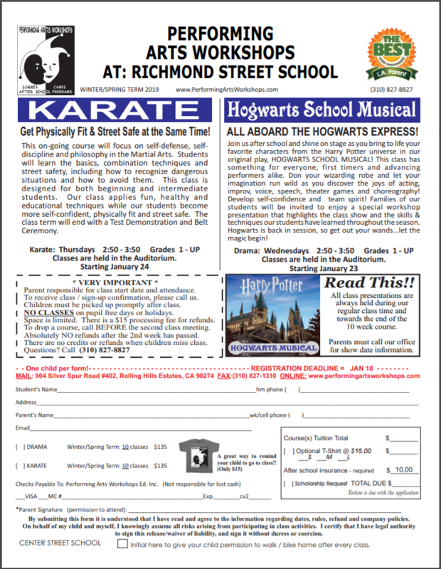 PERFORMING ARTS WORKSHOPS AT: RICHMOND STREET SCHOOL Featured Photo