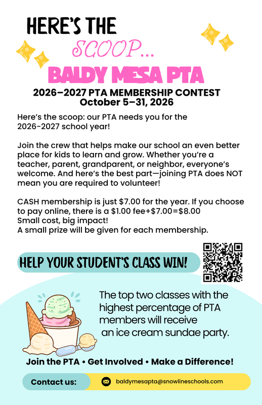 2026–2027 PTA MEMBERSHIP CONTEST October 5–31, 2026