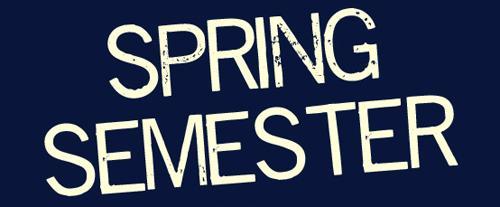 First Day of Spring Semester is January 7-TENTATIVE SPRING SCHEDULES HERE Featured Photo