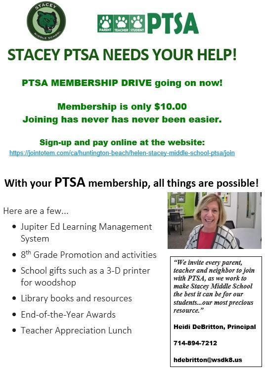 Sign-up for PTSA today completely online!!! Featured Photo