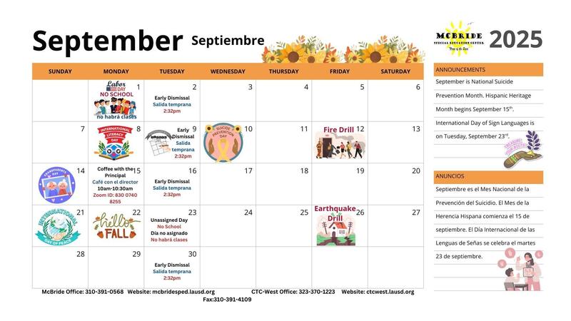 September Calendar