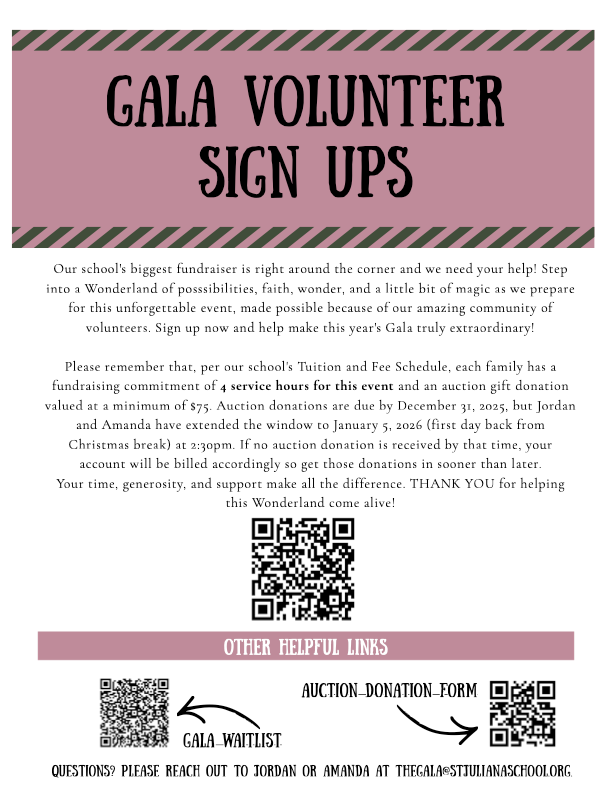Gala Volunteers Needed!