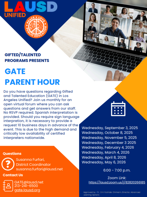 GATE HOUR FOR PARENTS - FLYER