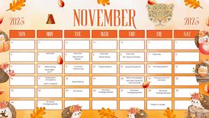 November 2025 Calendar