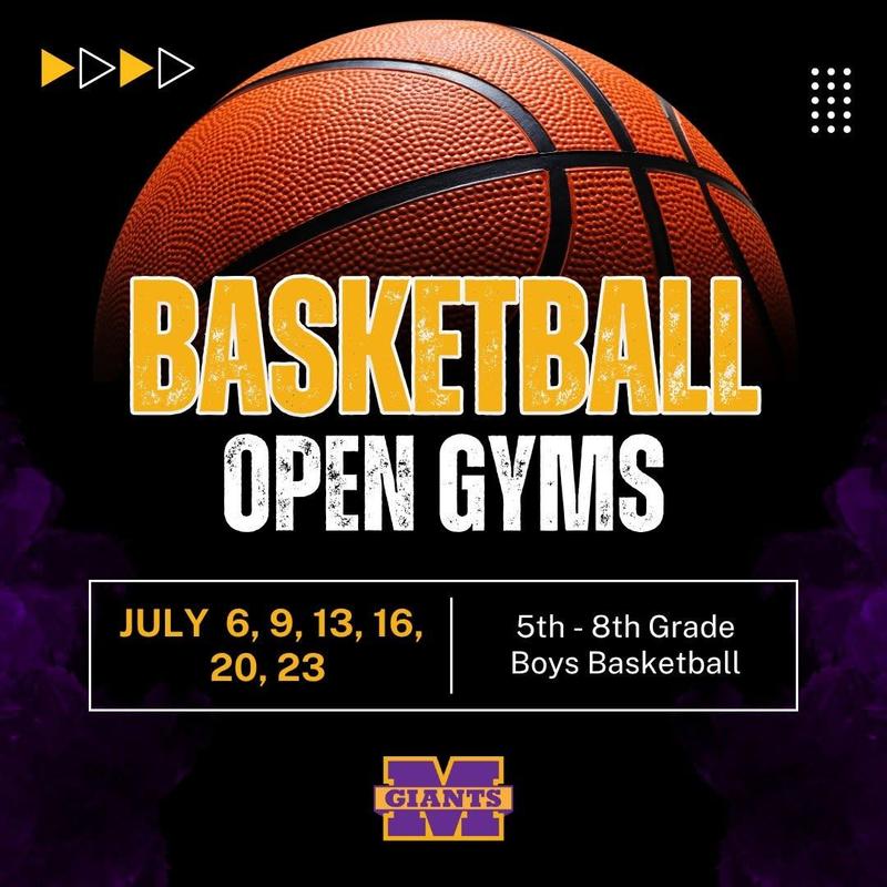 promo graphic - MJH/JIS boys basketball open gym summer 2026