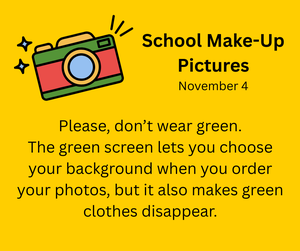 School Make-Up Pictures - Tuesday, November 4