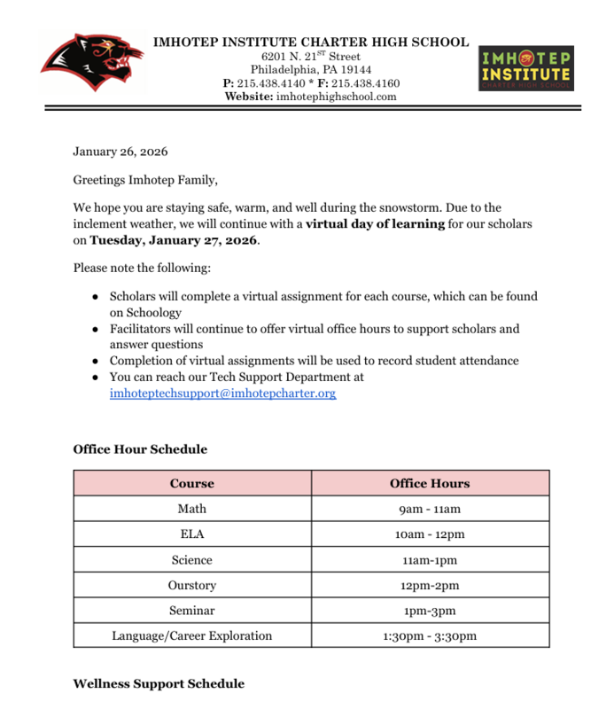 Important Weather Update  for Tuesday January 27th 2026 Featured Photo