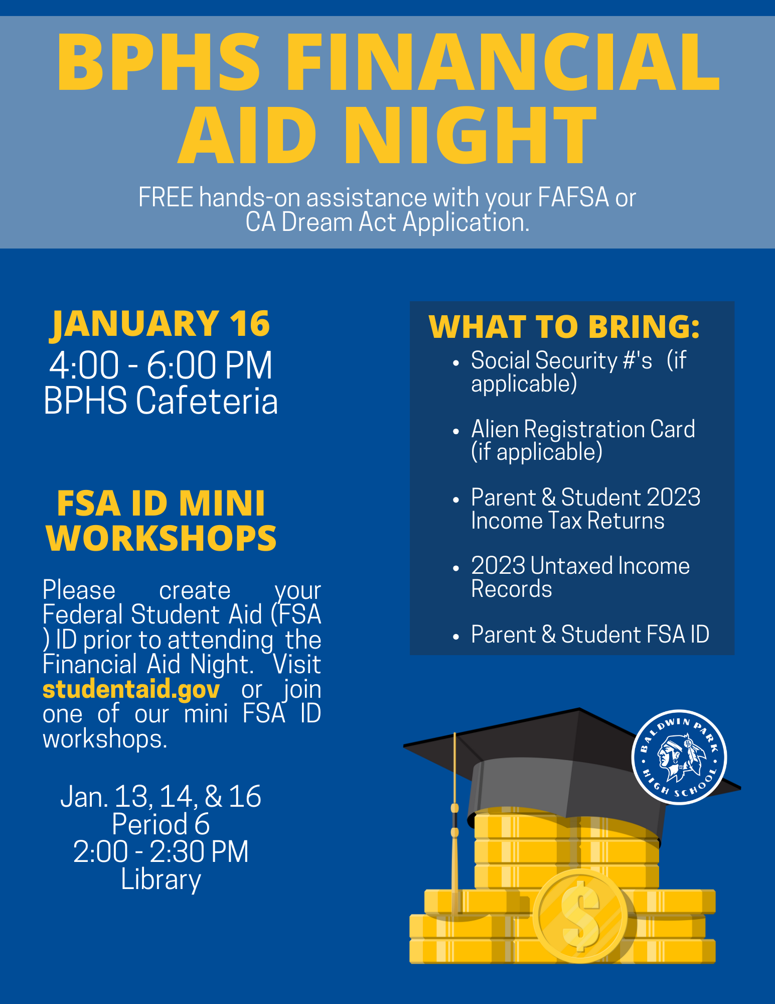 Financial Aid &amp; Scholarships - Counselors - Baldwin Park High School