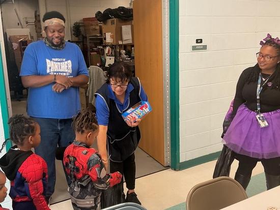 Boo fun with students