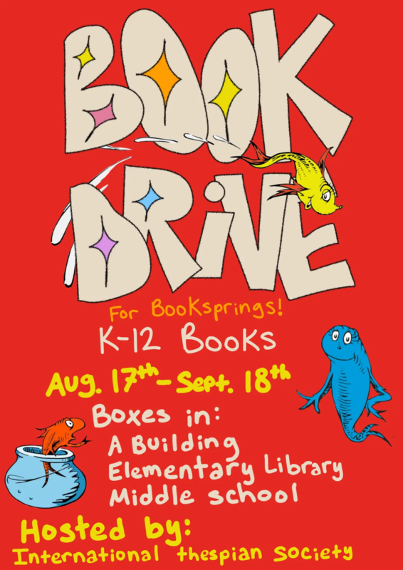 NYOS Thespian hosting a Book Drive in September Featured Photo