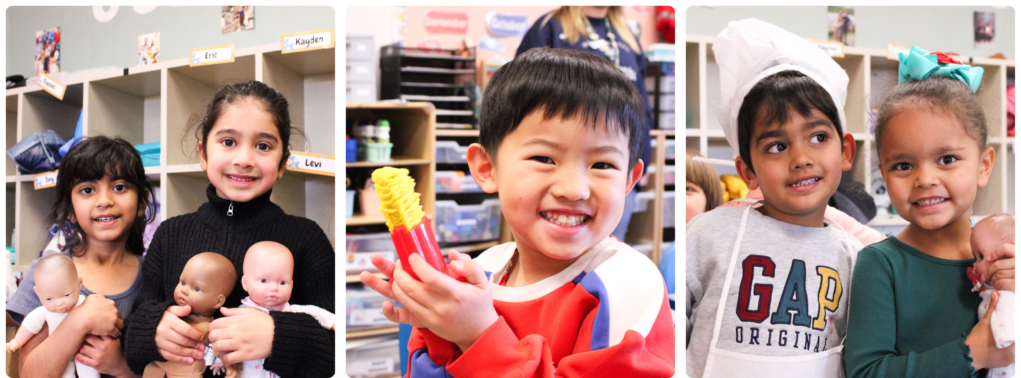 Parker Core Knowledge preschool students in class during play time