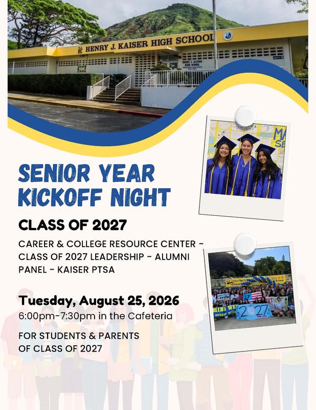 Senior Kick off flyer