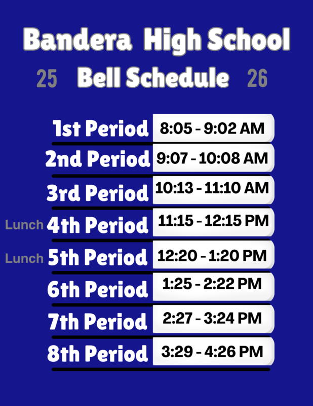 Bell Schedule 2025-2026