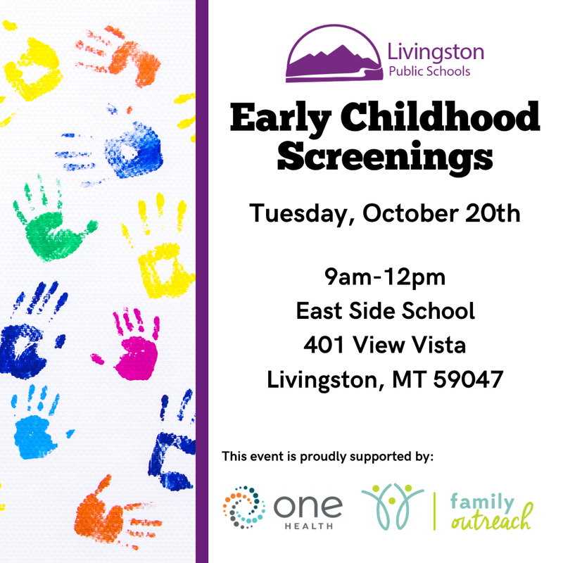 Early Childhood Screenings Tuesday, October 20th