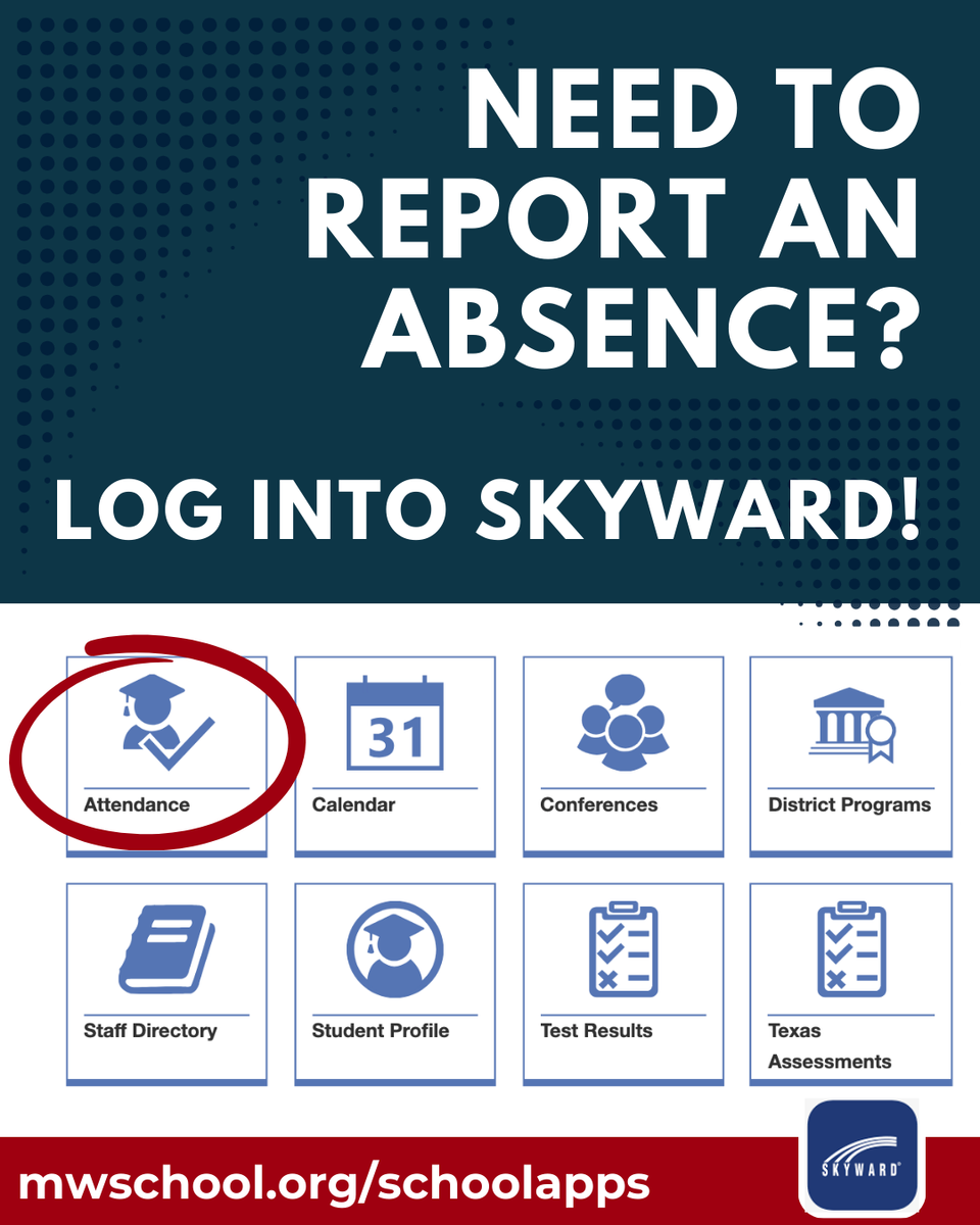 Attendance tile in Skyward