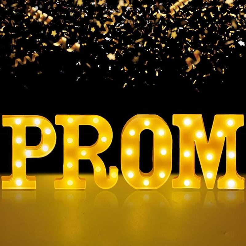 Prom Sign in Lights