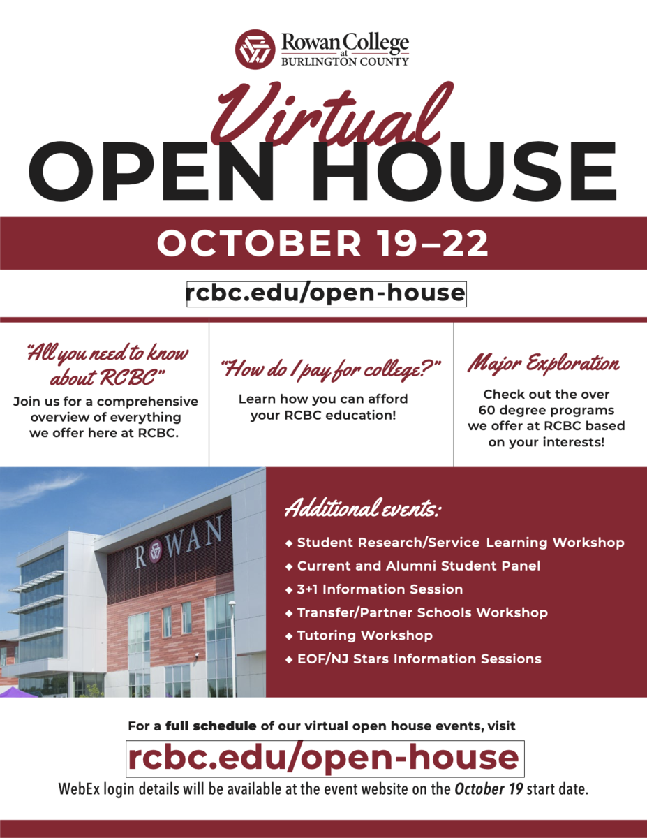 RCBC Fall 2020 Open House Flyer