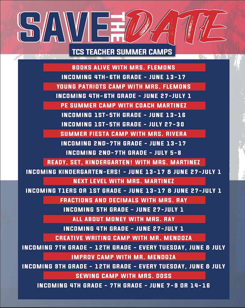 Teacher Summer Camps 2022