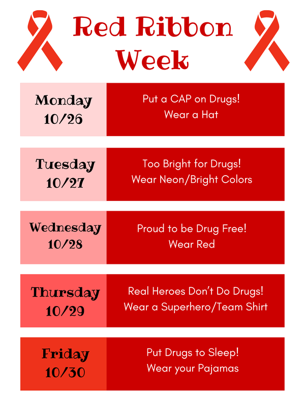 Red Ribbon Week Dress Up Days