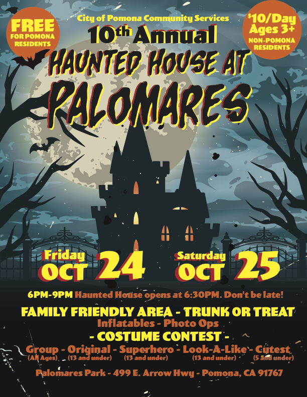 10th Annual Haunted House at Palomares- image for web