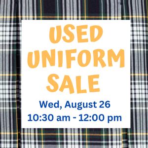 Used Uniform Sale on August 26