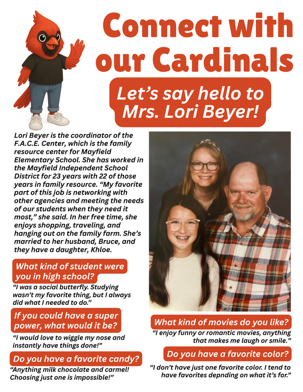 Screenshot of the Connect with our Cardinal: Lori Beyer