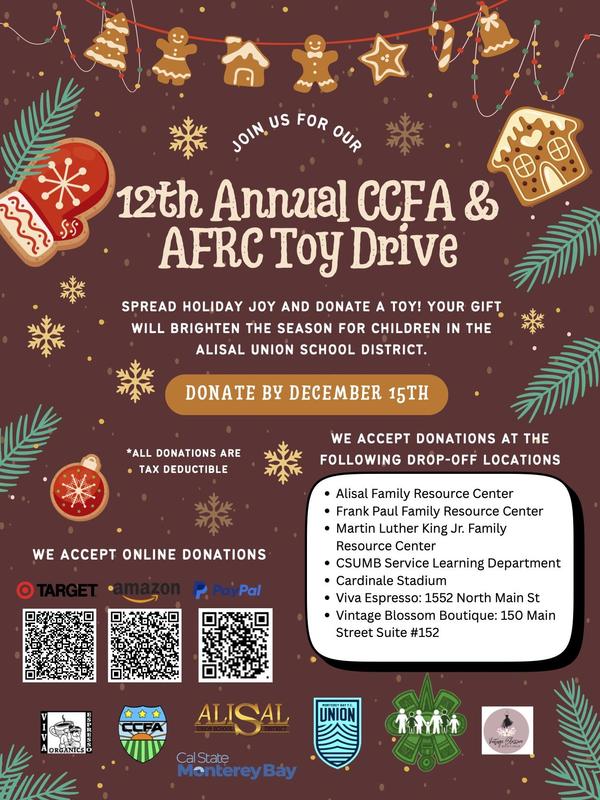 Toy drive informational flier