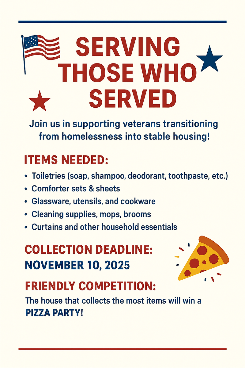 Serving Those Who Served * Donation Deadline is Nov. 10