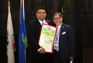 Ivan Sulic, Field Deputy for Los Angeles County Supervisor Janice Hahn, and Whittier Union Board President Dr. Russell Castañeda Calleros.