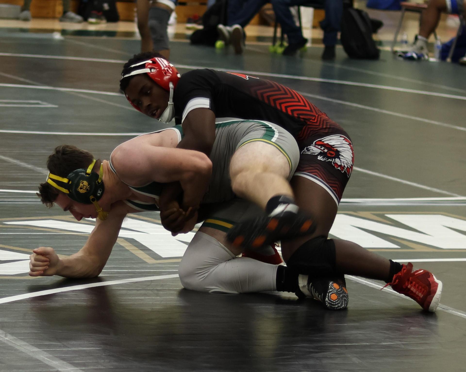 boys wrestling at liberty duals