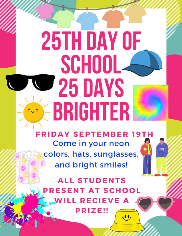 25th day of school September 19th