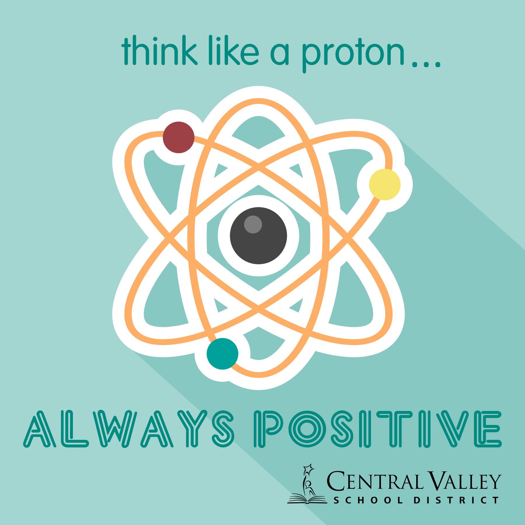 Think like a proton, always positive