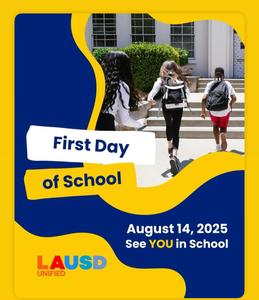 First Day of school is August 14