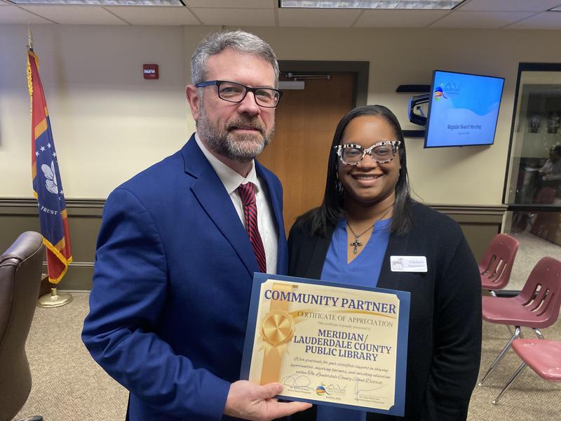 LCSD School Board March 2026 Community Partner Recognition: Meridian/Lauderdale County Public Library