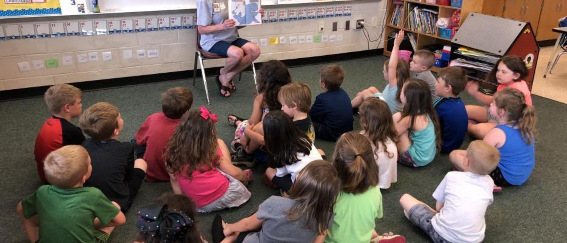 Picture of students during story time
