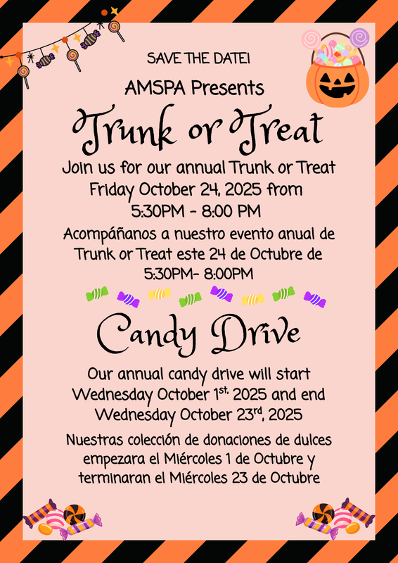 Trunk or Treat; AMSPA Annual Candy Drive