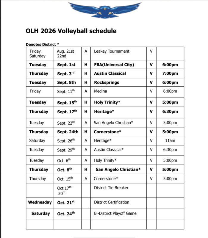 Volleyball Schedule 2026 Featured Photo