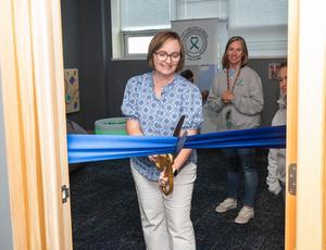 Ribbon cutting.